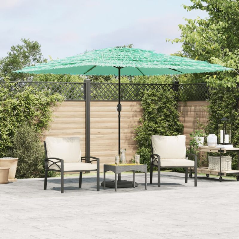 Parasol de jardin avec mât en acier vert 290x290x238 cm Vidaxl