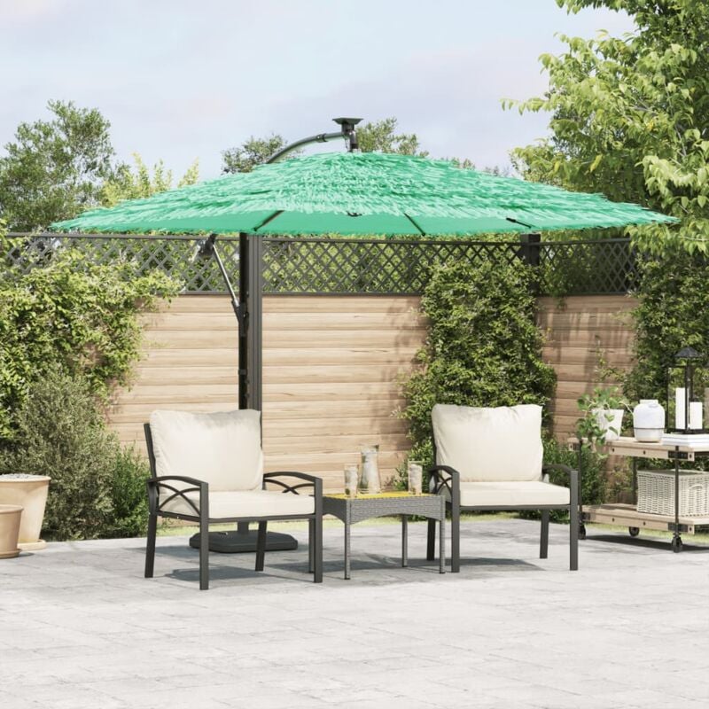 Parasol de jardin avec mât en acier vert 246x246x230 cm Vidaxl