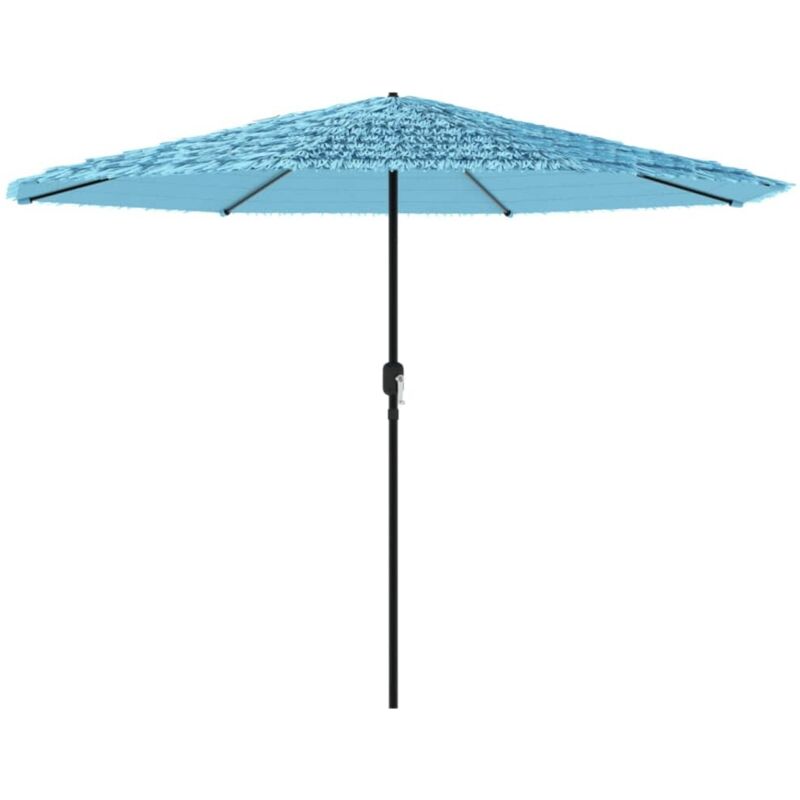 Parasol de jardin avec mât en acier bleu 388x388x248 cm