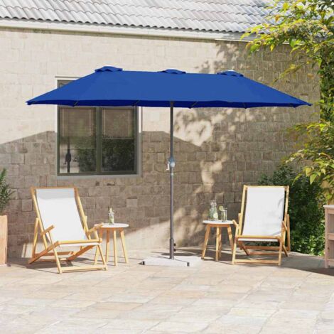 Parasol de jardín Azul 370 x 197 x 239 cm vidaXL