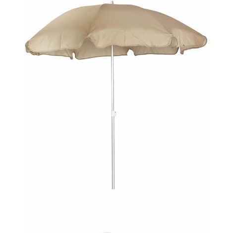 Parasol de Jardin Chillvert Gandía Aluminium Fixe Ø180 cm Camel