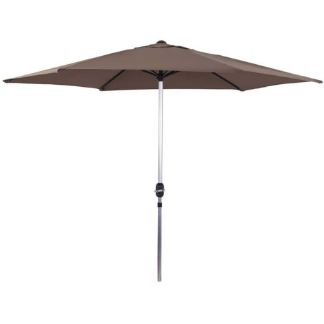 Parasol de jardín de aluminio - Sol - Circular - Ø 3m - Gris topo