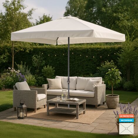 ELIOS PARASOLS Parasol de jardin droit rectangulaire 3x2 en aluminium bar hôtel Eden