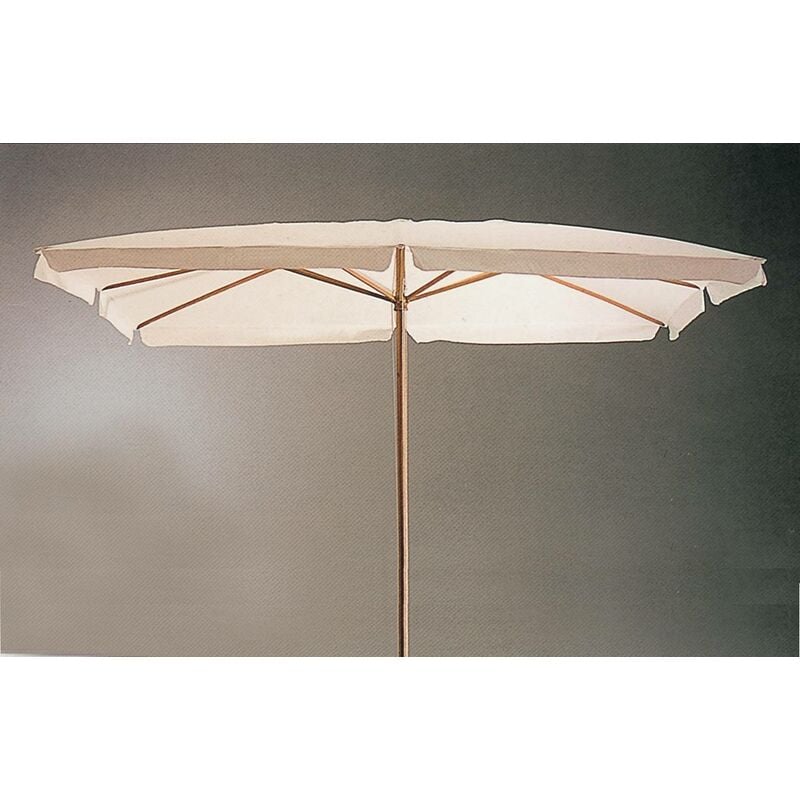 Parasol en bois cm. 300x300-8-48 blanc