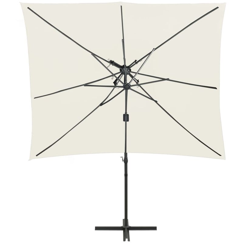 Torana - inlife Parasol déporté à double toit Sable 250x250 cm