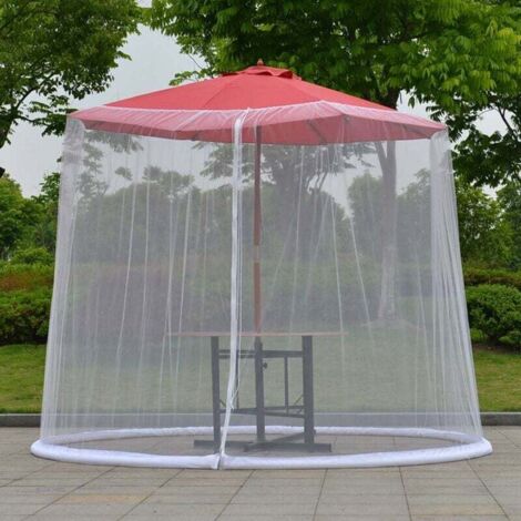 Parasol de jardin exterieur, Patio Parapluie Moustiquaire,Moustiquaire pour Gazebo, Jardin extérieur Parapluie Table Screen Parasol Couverture de Moustiquaire Couverture de Moustiquaire-Fei Yu