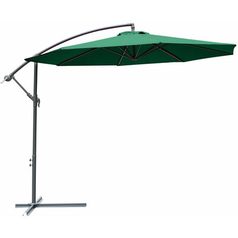 Parasol de Jardín Grande Sombrilla para Exterior Φ300x260cm Verde