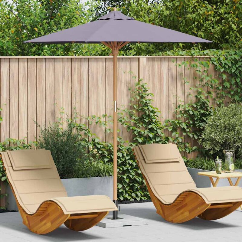 Vidaxl - Parasol de jardin Gris foncé 217 x 217 x 230 cm Bambou