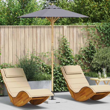 Parasol de jardín Gris oscuro 180 x 180 x 230 cm Bambú
