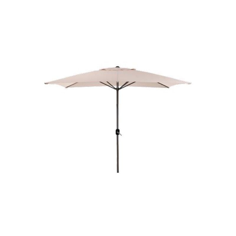 Parasol de jardin mat central 3x3 m couleur e'cru avec structure aluminium
