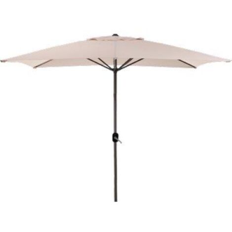 Parasol de jardin mat central 3x3 m couleur e'cru avec structure aluminium