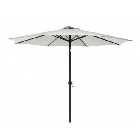Parasol de jardin octogonal avec joint Blanc et Anthracite PALMBEACH diamètre 300x h230 cm