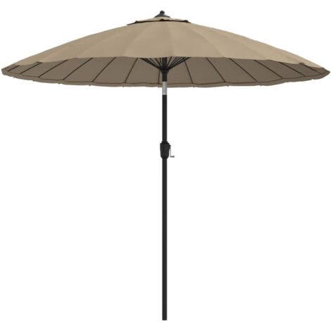 Parasol de Jardin/Parasol d'extérieur avec mât en aluminium 270 cm Taupe 51940