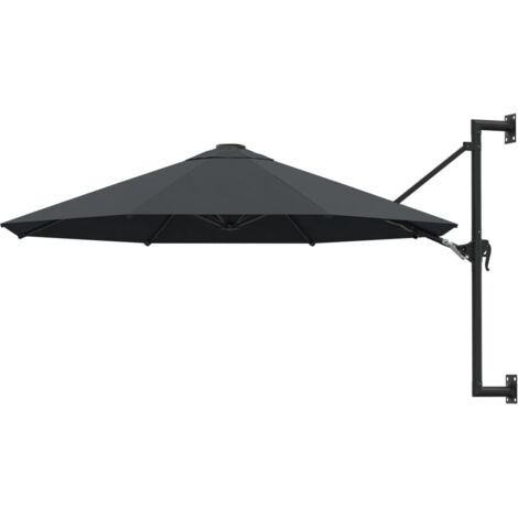 Parasol de Jardin/Parasol mural avec mât métallique 300 cm Anthracite 81298