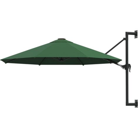 Parasol de Jardin/Parasol mural avec mât métallique 300 cm Vert 10802