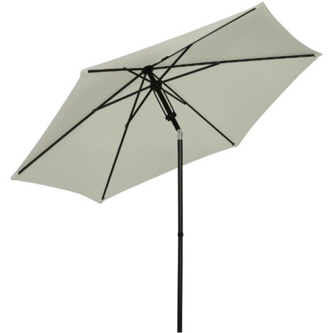 Parasol de jardin Polyester Gris clair 265x265x235 cm