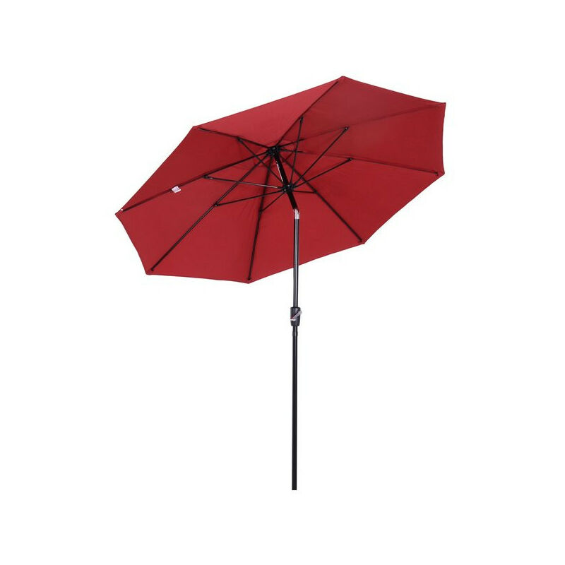MH - Parasol de jardin rond inclinable tokyo rouge