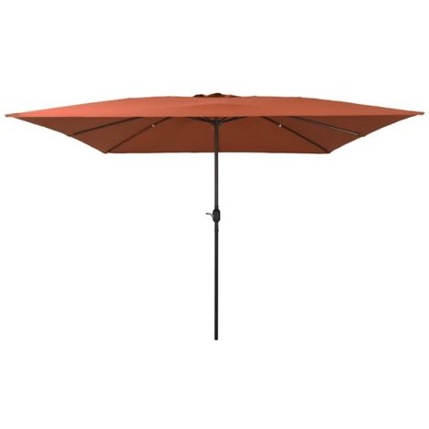 Parasol de jardin Rouge et Noir 295 x 295 x 245 cm vidaXL