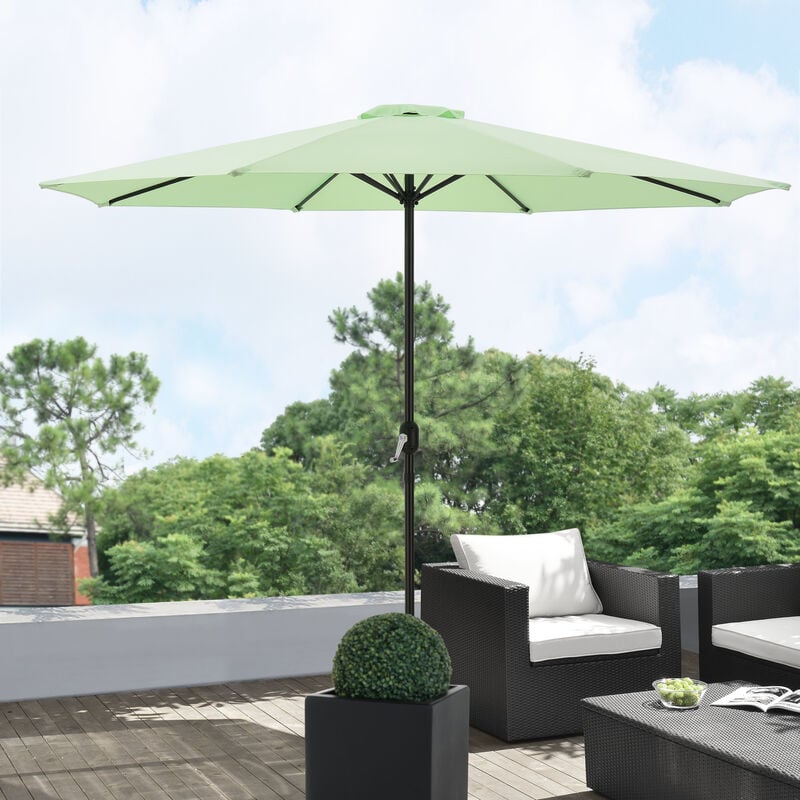 Parapluie du jardin avec poteau en acier h 230 cm Vêtements hydrophuggy diverses couleurs taille : Vert pastel