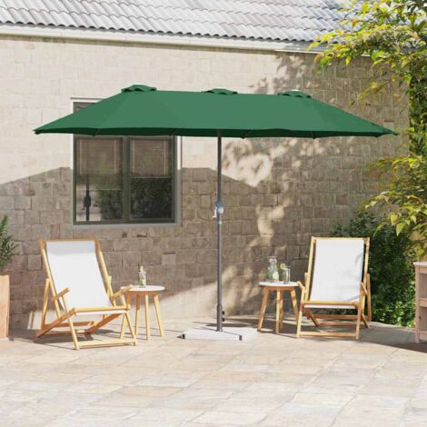 Parasol de jardín Verde 370 x 197 x 239 cm vidaXL