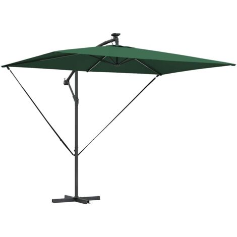 Parasol de jardin，Parasol banane à mât déporté Vert 294 x 200 x 254 cm CFW68336