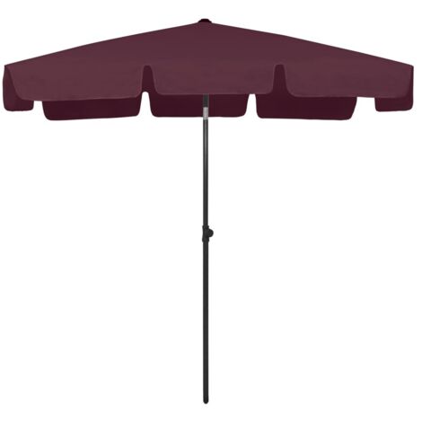 Parasol de jardin，Parasol de plage rouge bordeaux 200x125 cm CFW58770