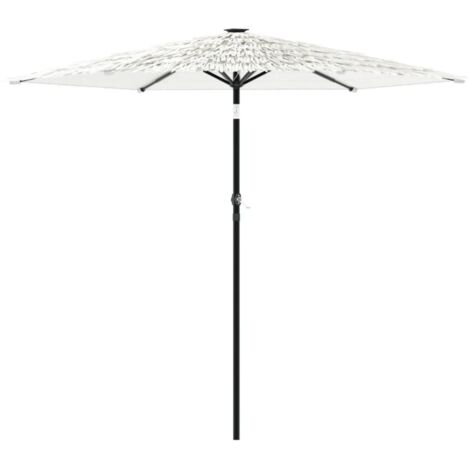Parasol de jardin，Parasol d'extérieur avec mât en acier blanc 223x223x213 cm CFW69800