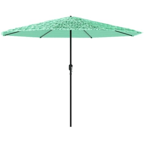 Parasol de jardin，Parasol d'extérieur avec mât en acier vert 324x324x247 cm CFW22265