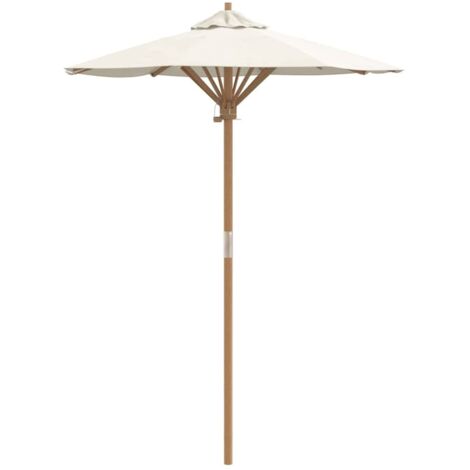 Parasol de jardin，Parasol d'extérieur Blanc crème 150 x 150 x 210 cm Bambou CFW98627