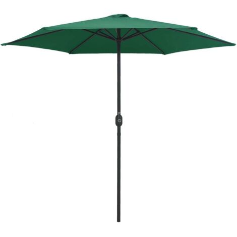 Parasol de jardin，Parasol d'extérieur et mât en aluminium 270x246 cm Vert CFW95197