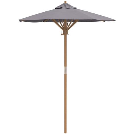 Parasol de jardin，Parasol d'extérieur Gris foncé 150 x 150 x 210 cm Bambou CFW24231