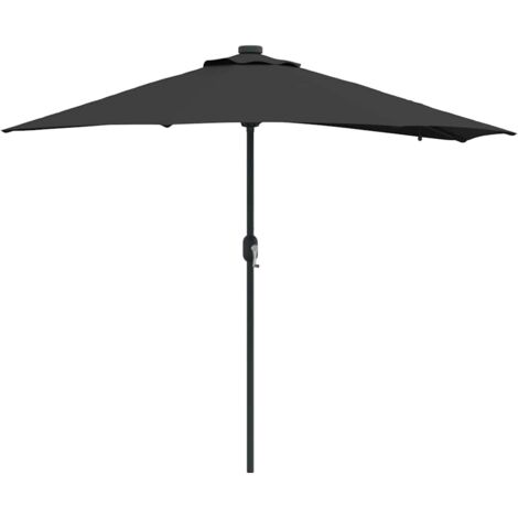 Parasol de jardin，Parasol d'extérieur Noir 294 x 150 x 223 cm tissu CFW89497