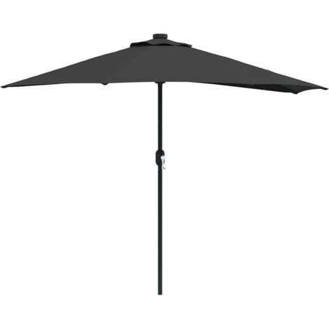 Parasol de jardin，Parasol d'extérieur Noir 294 x 150 x 224 cm tissu CFW96742