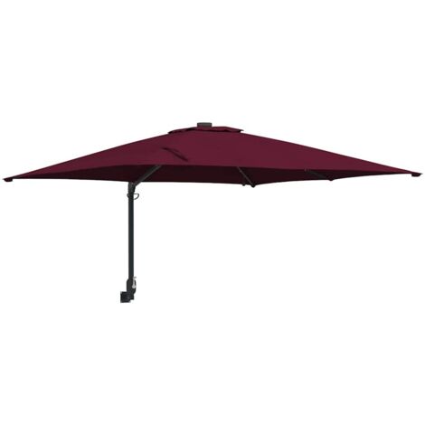 Parasol de jardin，Parasol d'extérieur Rouge bordeaux 248.5 x 247.5 x 160 cm tissu CFW86503