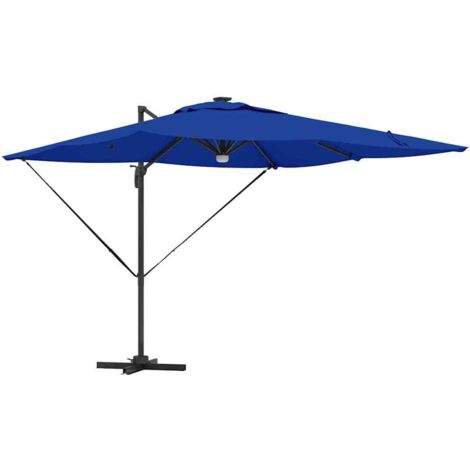 Parasol de jardin，Parasol Roma Bleu 286 x 285 x 270 cm Aluminium et polyester CFW82038