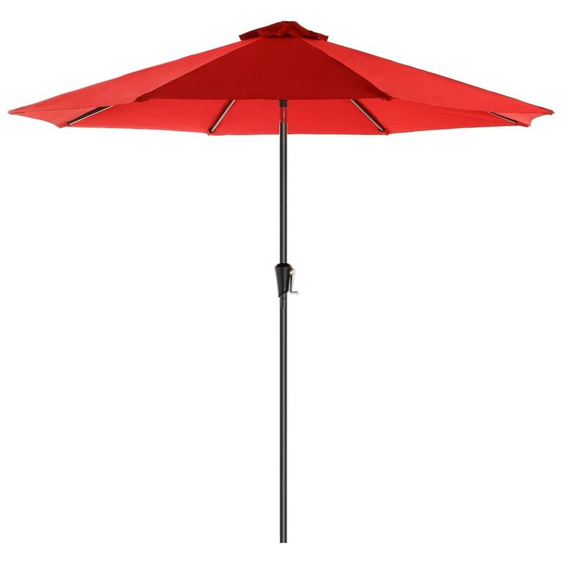 

Songmics - Parasol de jardín Ø 2,7 m, Sombrilla octogonal, Protección UPF50+, Mecanismo de inclinación y manivela, Balcón, Jardín, Piscina, Base no