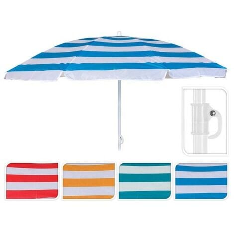 JARDIBRICODECO Parasol De Plage Ø145x180cm Modèle Méditerranéen.