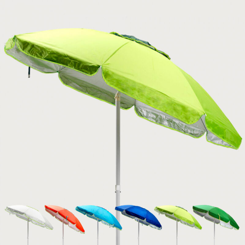 Parasol de plage 200 cm anti-vent protection uv Sardegna | Vert