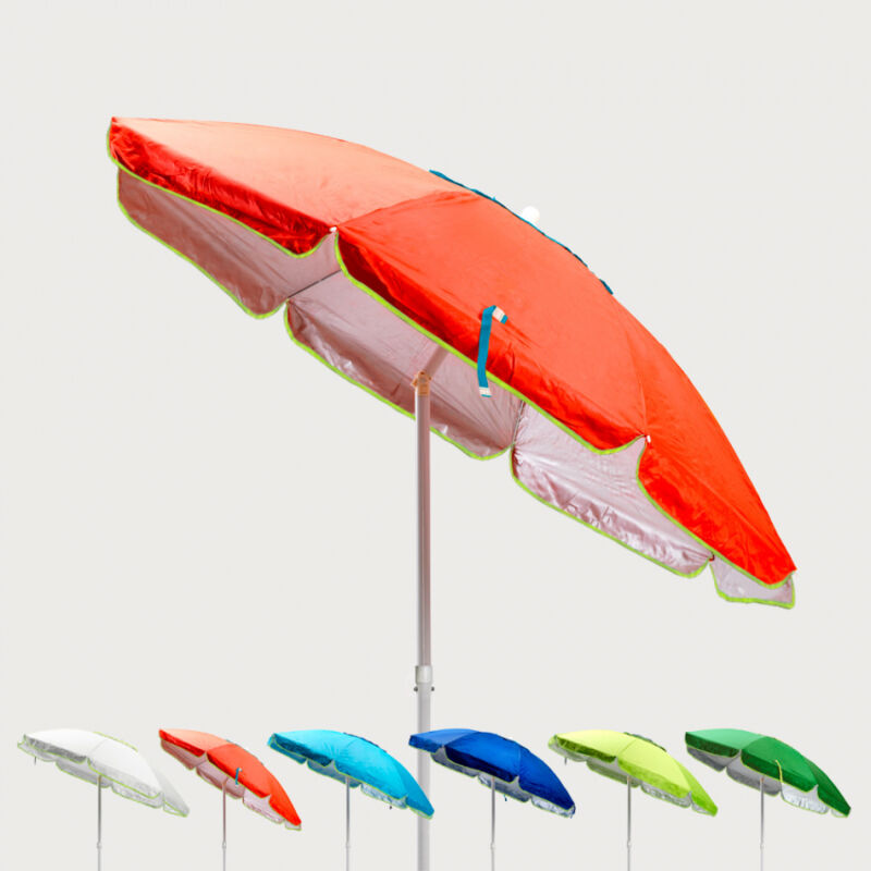 Parasol de plage 200 cm anti-vent protection uv Sardegna | Orange