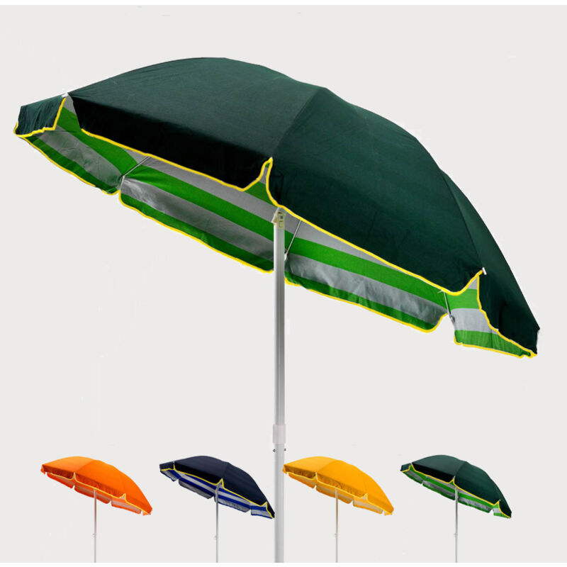 Parasol de plage en coton 200 cm Tropicana Couleur: Vert foncé