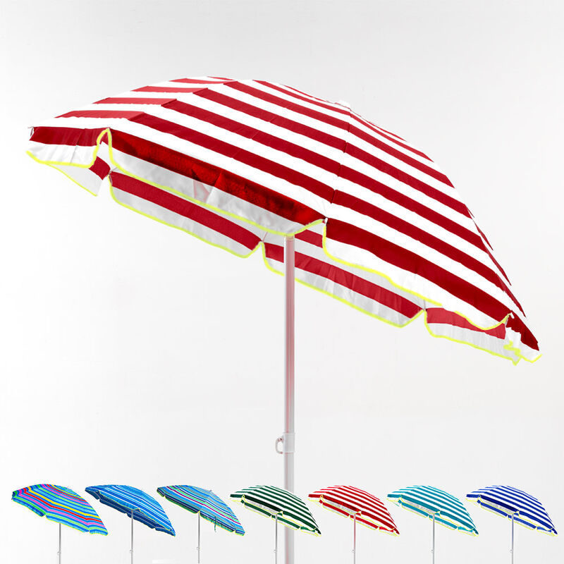 Parasol de plage 200 cm portable coton Taormina Couleur: Motif la Mer 5