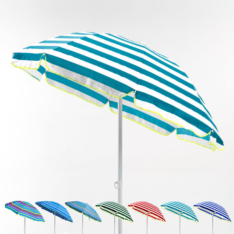 Parasol de plage 200 cm portable coton Taormina Couleur: Motif la Mer 6