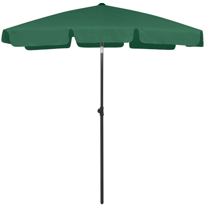 Parasol de plage vert 180x120 cm - Vidaxl