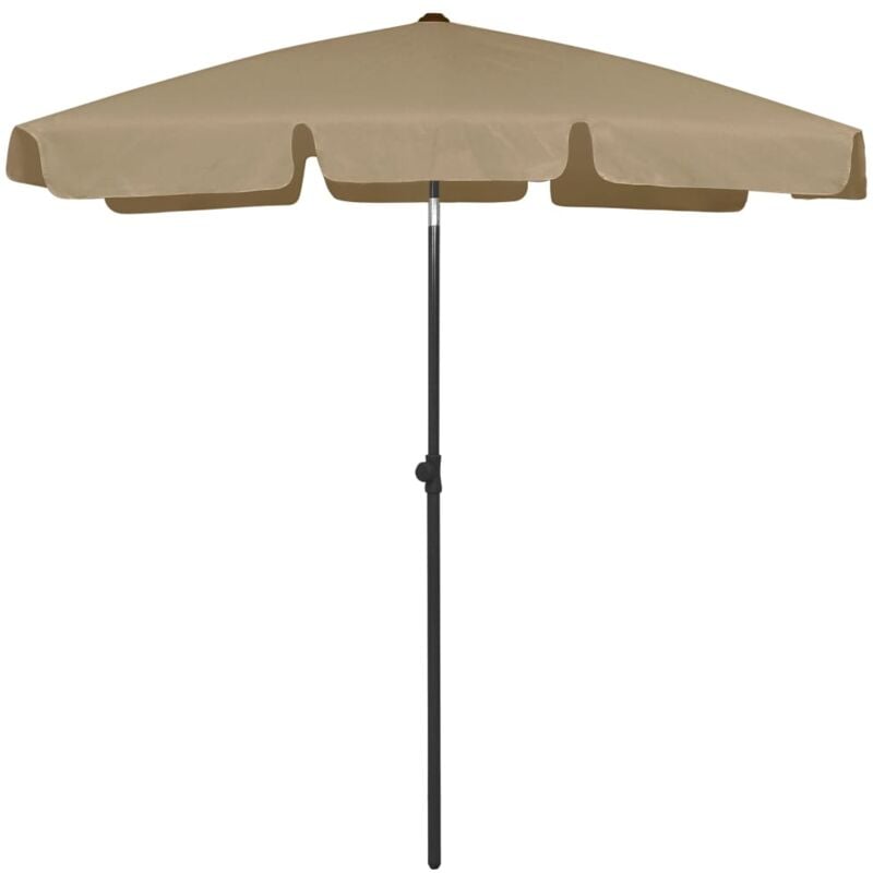 Parasol de plage taupe 180x120 cm Vidaxl