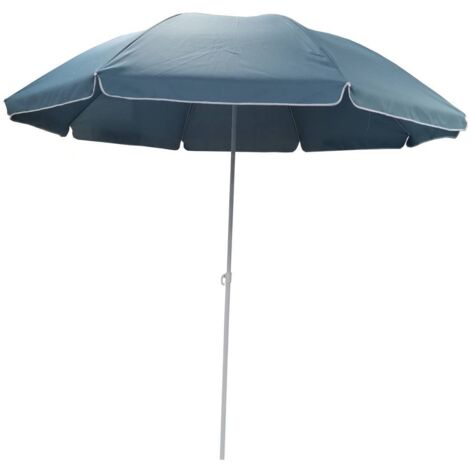 Parasol de plage - Ardea - 240 x 220 cm - Bleu orage - Livraison gratuite