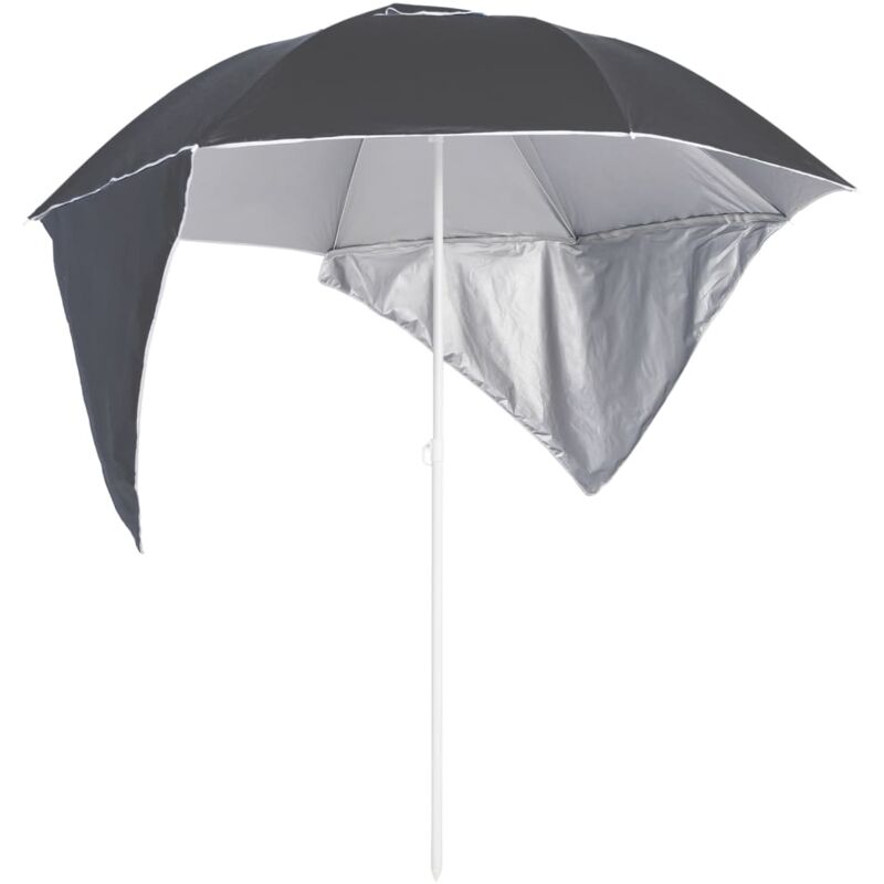Parasol de plage avec parois latérales Anthracite 215 cm