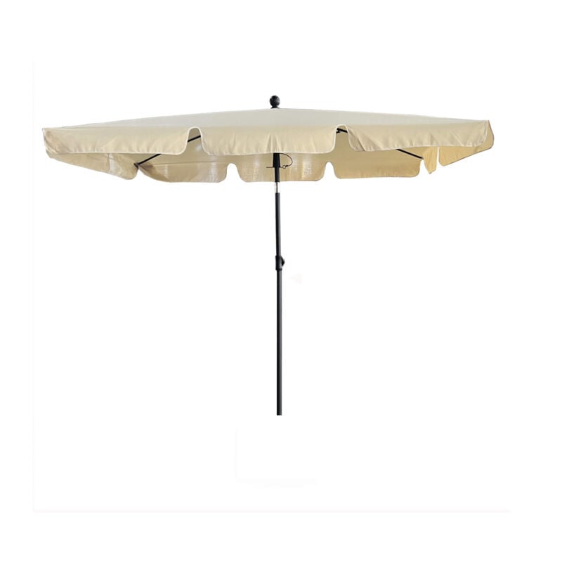 Parasol de plage FLOKS avec protection UV beige, Poids 2,8 kg Dimensions L200xl123xH235 cm