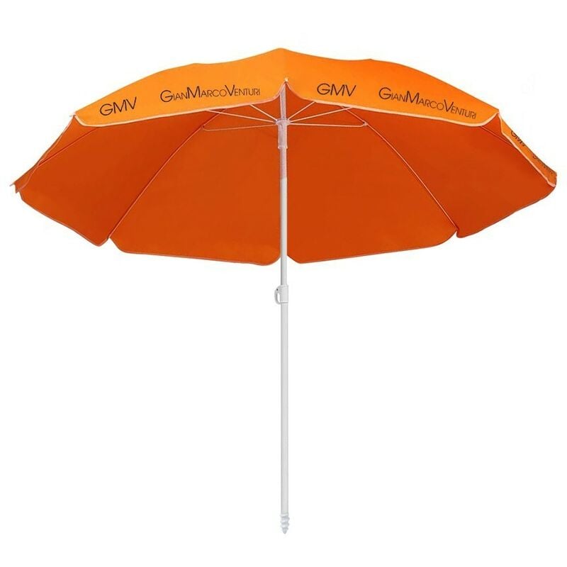 Mediawave Store - Parasol de plage Gian Marco Venturi 543702 avec mât central 180 cm Couleur: Orange
