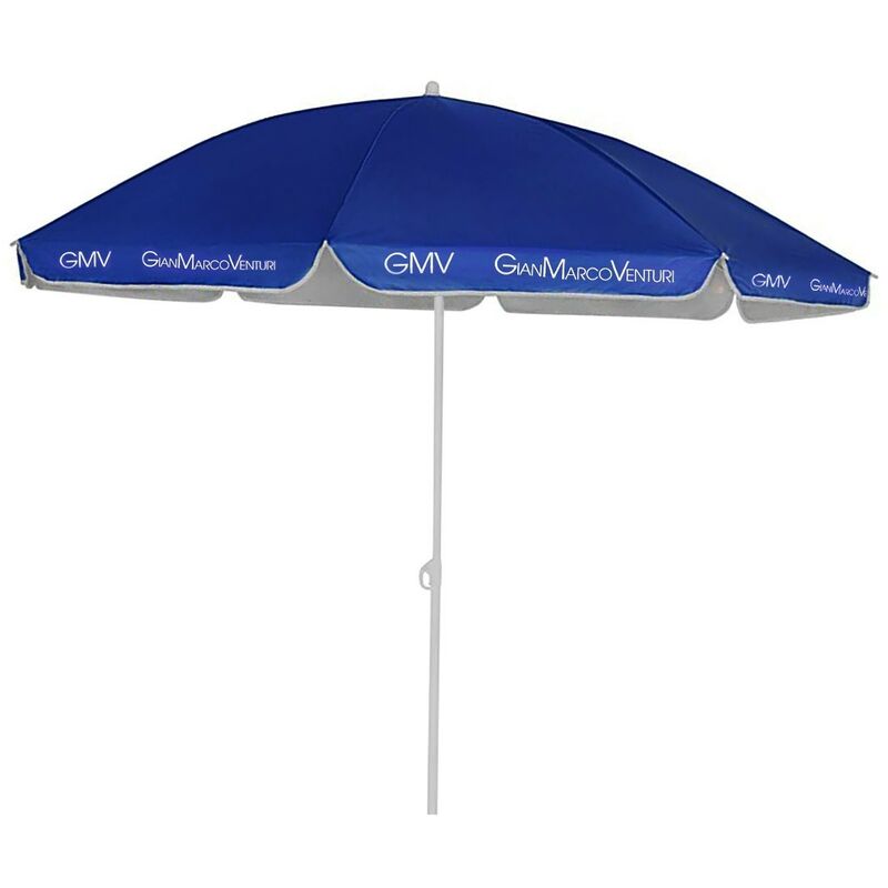 Parasol de plage Gian Marco Venturi 543702 avec mât central 180 cm Couleur: Bleu foncé
