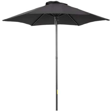 Parasol de plage grand format de 196 cm de diamètre, rotatif et inclinable, structure robuste résistante au vent, parfait pour l'extérieur, jardin et bord de mer.